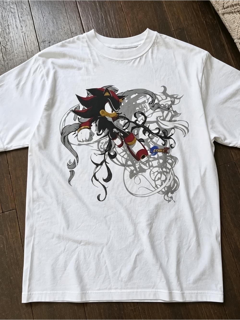 Vintage Shadow The Hedgehog Sonic X Print Cartoon Game Graphic T-shirt Unisex